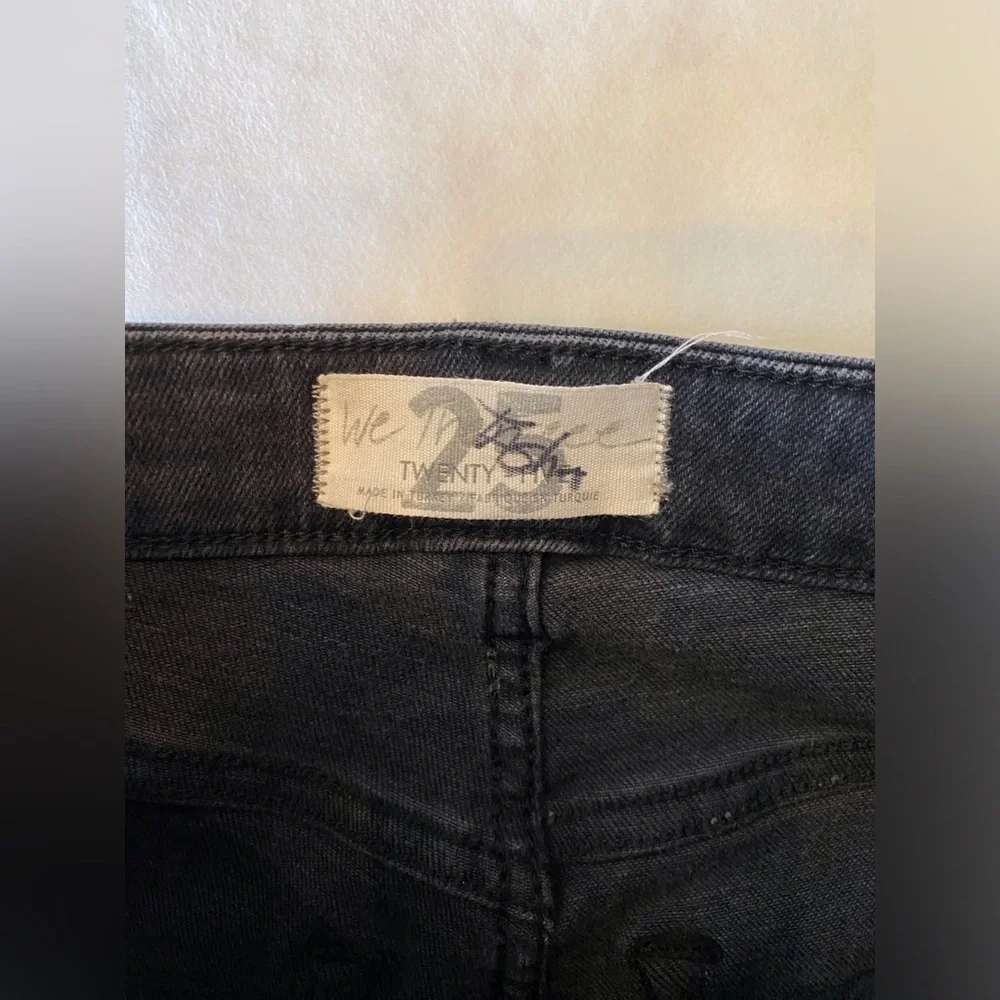 Free People We the Free Black Skinny Jeans with Raw Ankle - Picture 3 of 4